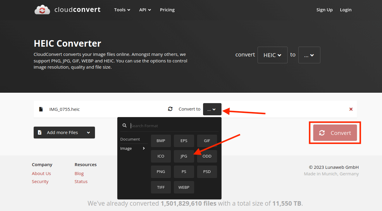 Unsupported Image Type Google Docs