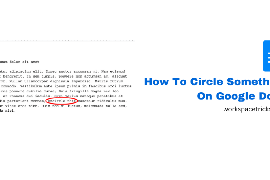 circle something on google docs