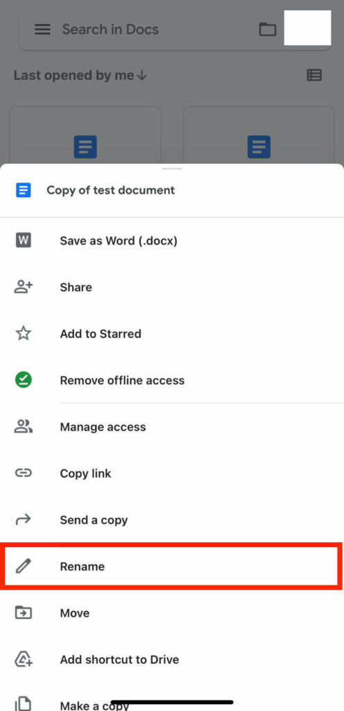 rename new copy google docs mobile