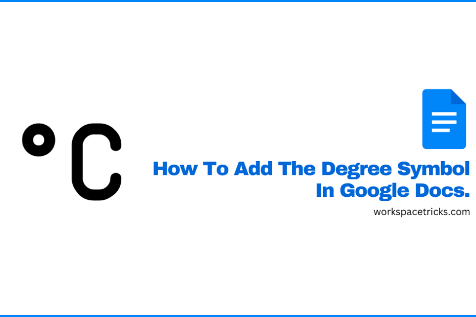 add degree symbol in google docs