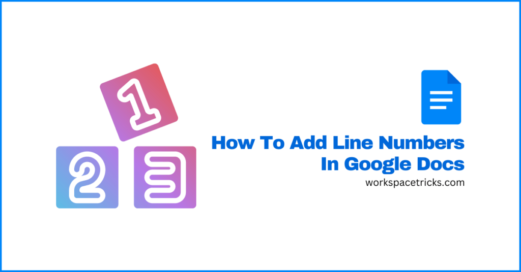 How To Add Line Numbers In Google Docs WorkspaceTricks