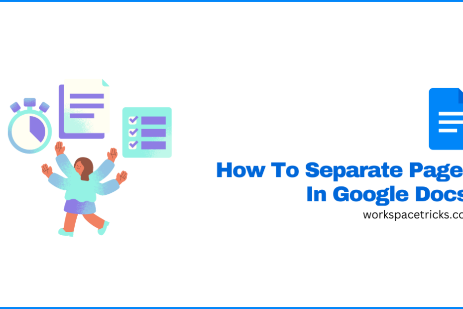 separate pages in google docs