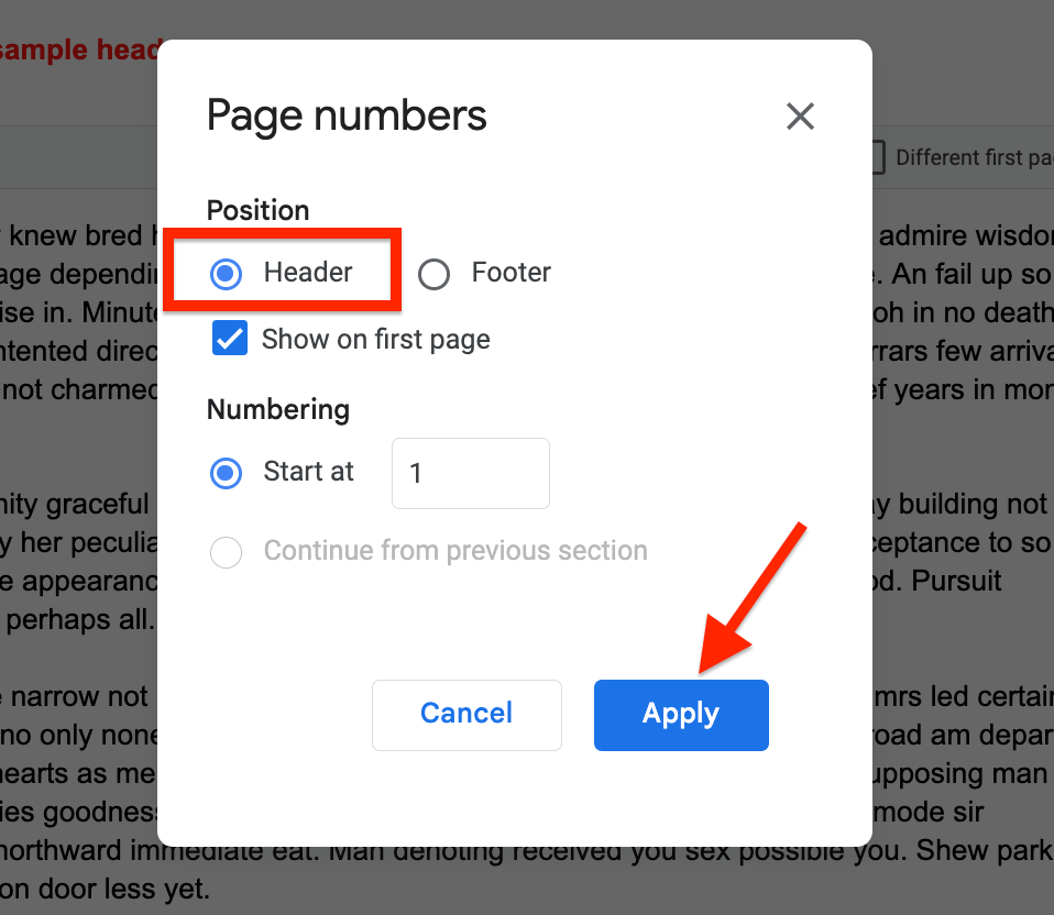 adjust page numbers